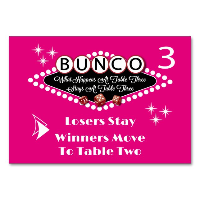 Qué Pasa Con La Tarjeta De Mesa Bunco #3 (Anverso)
