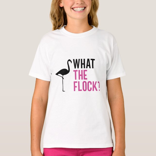 ¿Qué Pasa? Graciosa camiseta de Flamingo (Anverso)