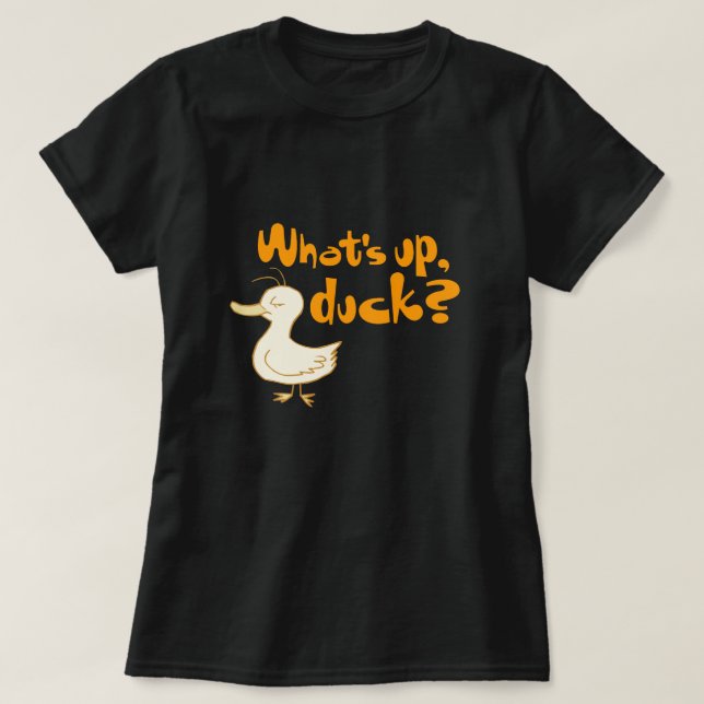 ¿Qué pasa, Pato? Graciosa camiseta de Wordplay (Diseño del anverso)