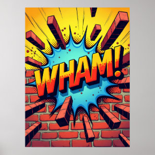 ¡QUÉ! Poster de estilo cómico de arte pop