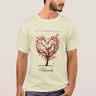 ¿Qué Rama Eres?" Camiseta de árbol de familia pers