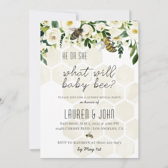 ¿Qué revelará la invitación al bebé bebe? (Anverso)