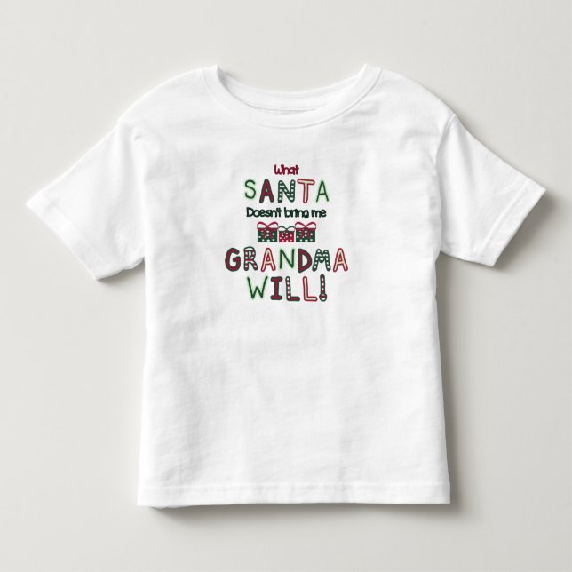 Qué Santa no me trae la abuela camisa (Anverso)