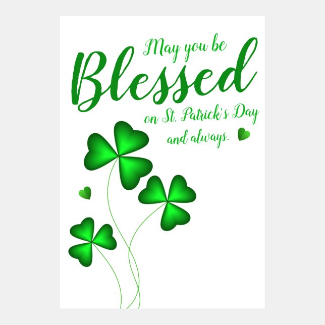 Que seas bendecida en el Día de San Patricio y Alw (Anverso)