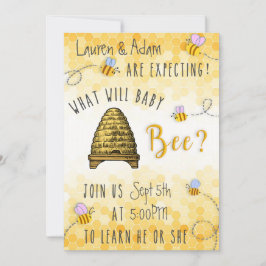 ¿Qué Será Bebé Abeja? Invitación de Revelación de 