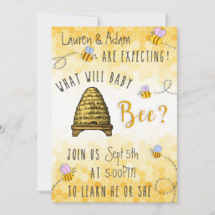 ¿Qué Será Bebé Abeja? Invitación de Revelación de
