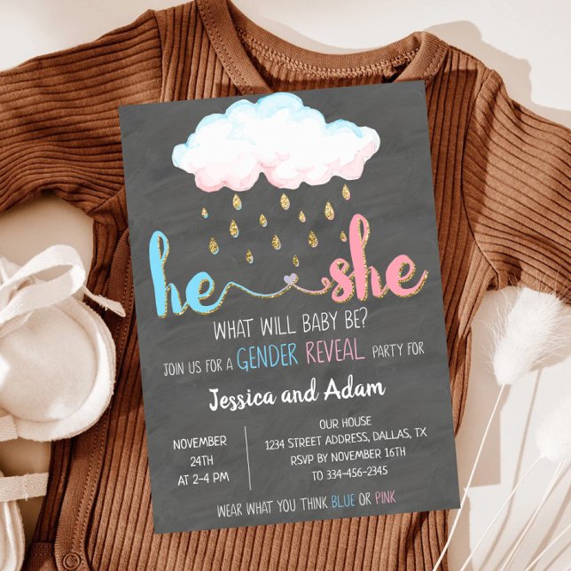 Qué será el bebé, el género revelará la invitación (Subido por el creador)