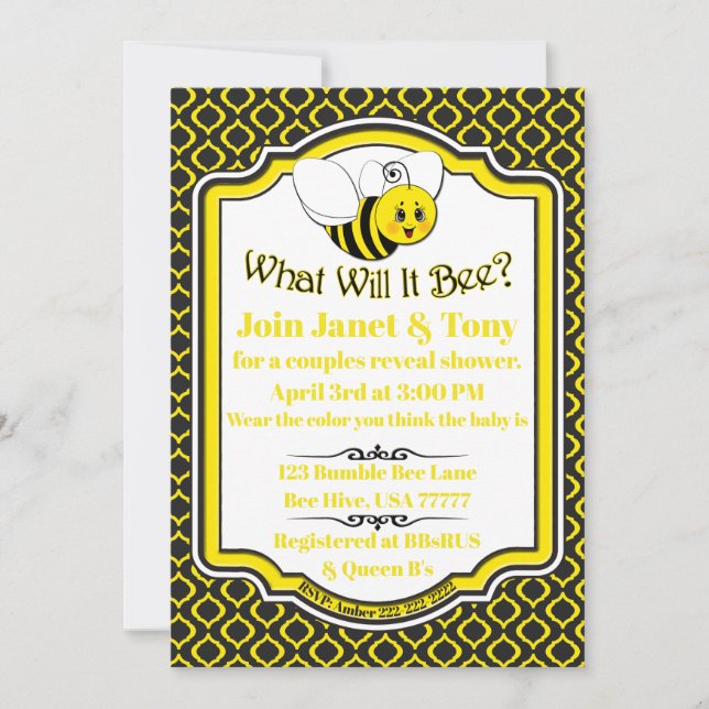 ¿Qué será la invitación Baby Shower de las parejas (Anverso)