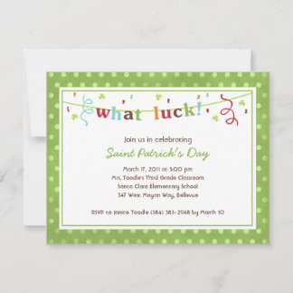 ¡Qué Suerte! Invitaciones al Día de San Patricio