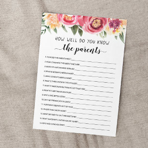 ¿Qué tan bien conoce la tarjeta de Baby Shower par