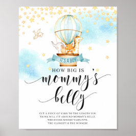 ¿Qué tan grande es la señal del juego de la panza