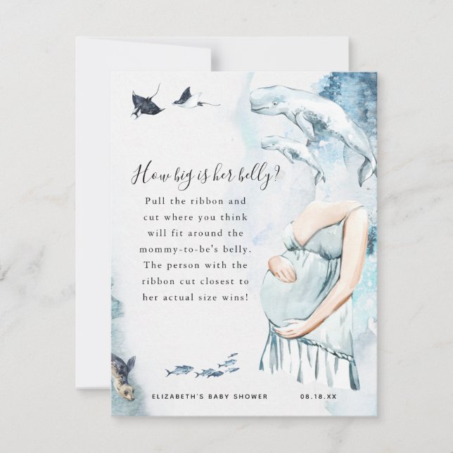 Qué Tan Grande Es Su Belly | Juego Baby Shower (Anverso)