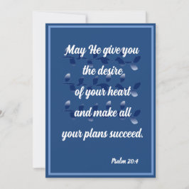 Que te dé el deseo de tu tarjeta de salmo 20:4