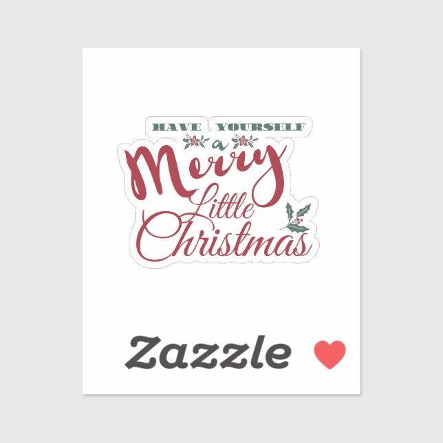 Que te den una linda pegatina de Navidad (Hoja)