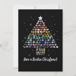 ¡Que tengan Navidades Rockin! Tarjeta de árbol de