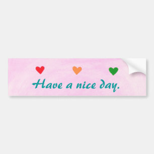 Que tengas un buen día, corazones, pegatinas de pa