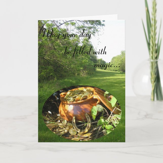 "¡Que tu día esté lleno de magia!" Tarjeta (Anverso)