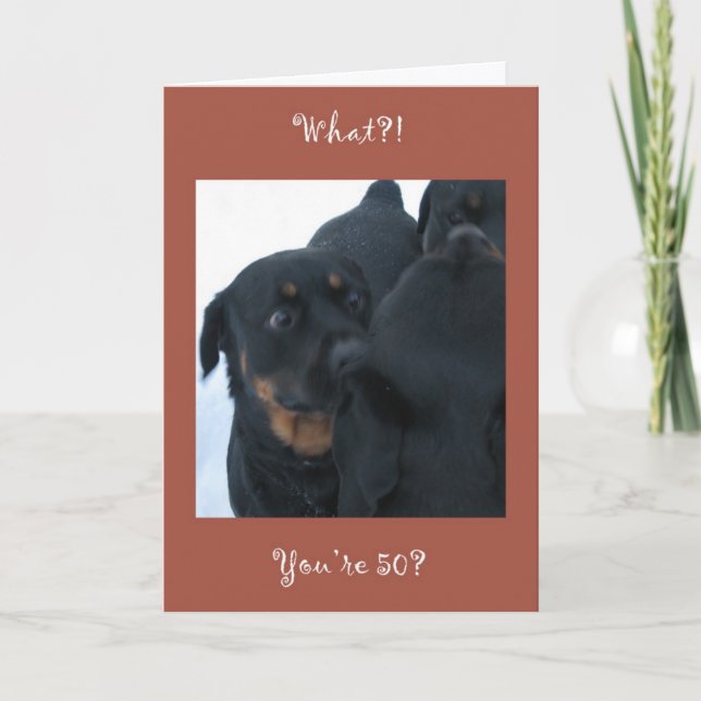 ¡Qué?! ¿Usted es 50? tarjeta de cumpleaños (Anverso)