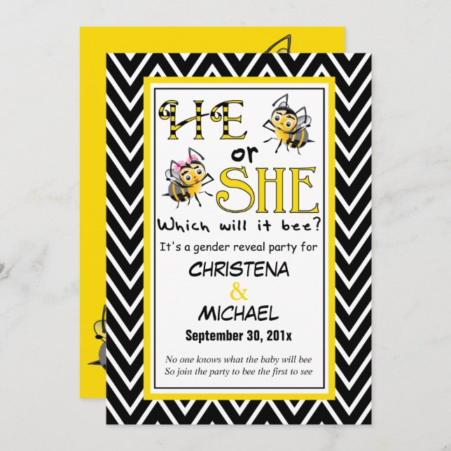 ¿Qué va a ser la invitación para revelar género? (Anverso / Reverso)