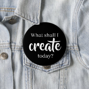 ¿Qué Voy A Crear Hoy? botón Pin-On