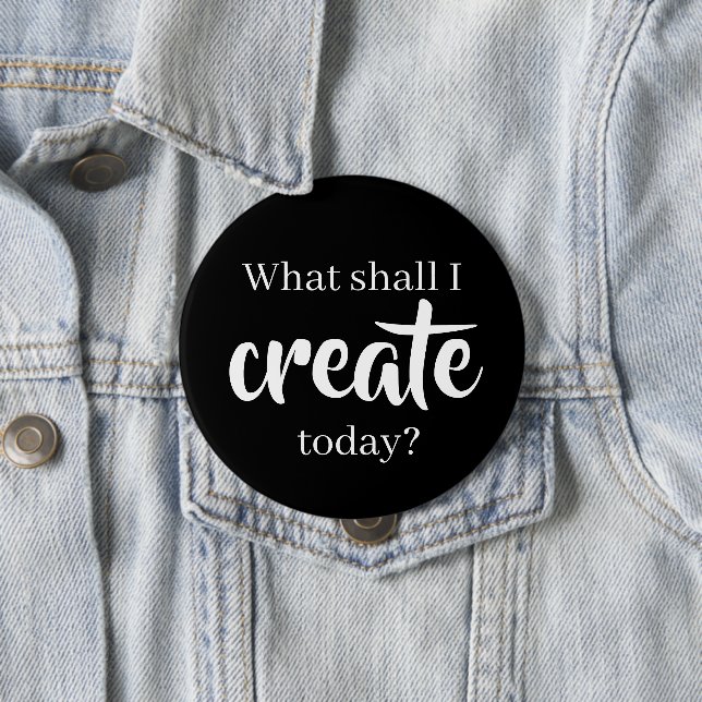 ¿Qué Voy A Crear Hoy? botón Pin-On (In situ)