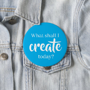 ¿Qué Voy A Crear Hoy? botón Pin-On