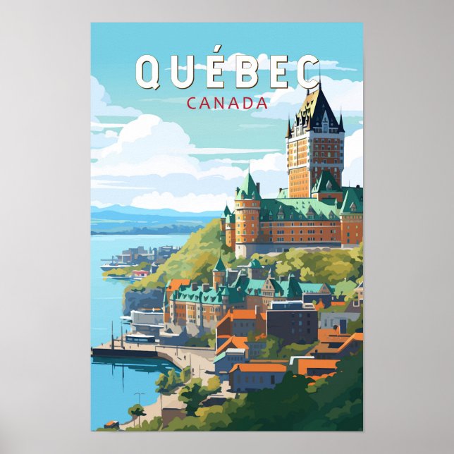Quebec Canadá Viaje Arte Vintage (Frente)