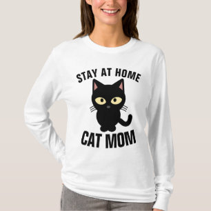 QUÉDATE EN CASA Camisetas CAT MOM