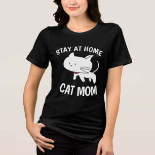 QUÉDATE EN CASA Camisetas CAT MOM