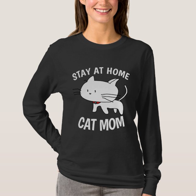 QUÉDATE EN CASA Camisetas CAT MOM (Anverso)