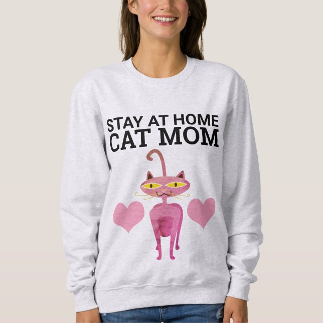 QUÉDATE EN CASA Camisetas CAT MOM (Anverso)
