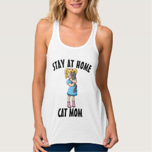 QUÉDATE EN CASA Camisetas CAT MOM