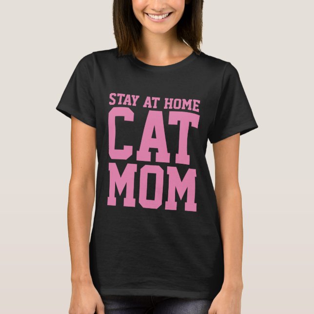 QUÉDATE EN CASA Camisetas CAT MOM (Anverso)