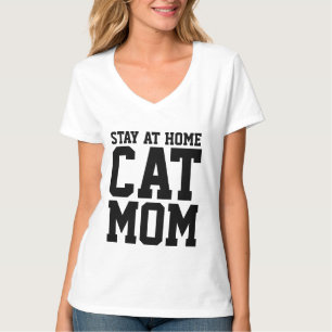 QUÉDATE EN CASA Camisetas CAT MOM