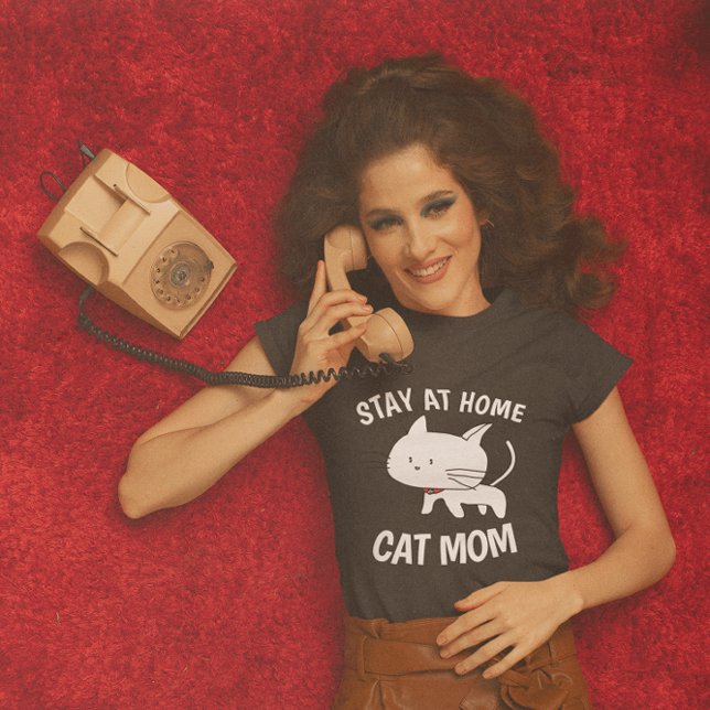 QUÉDATE EN CASA Camisetas CAT MOM (Subido por el creador)