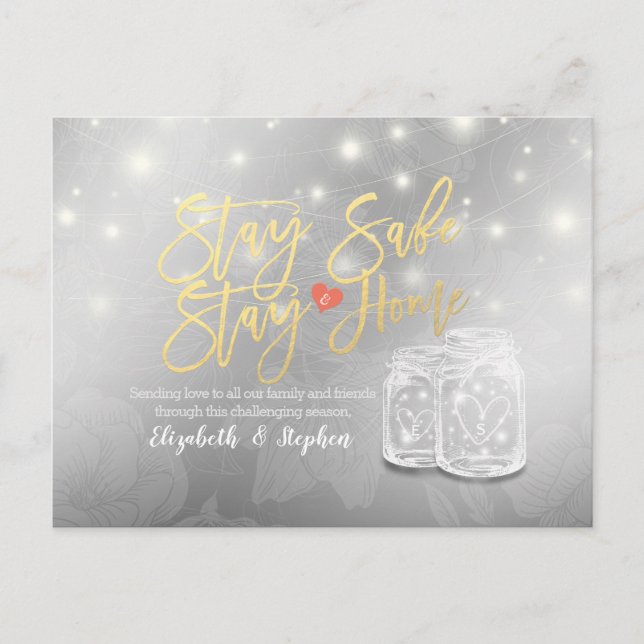 Quédate en Casa Quédate Seguro Anuncio de Posposic (Anverso)