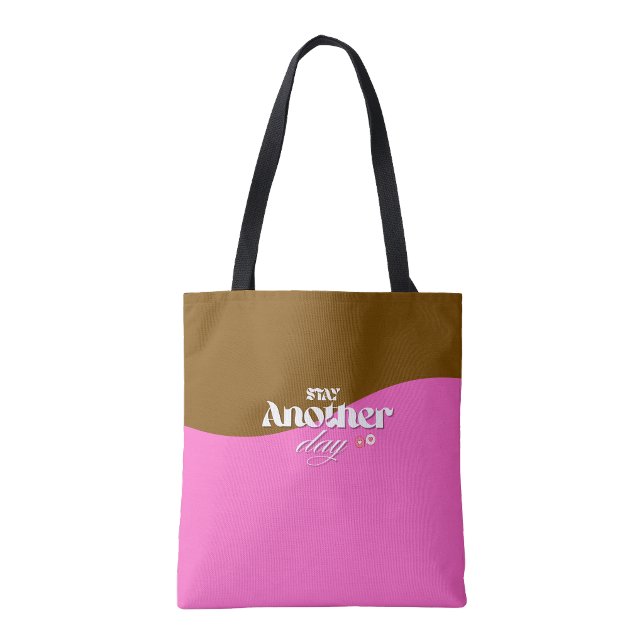 Quédate otro día Bolsa de lona - Salud mental (Stay another day canvas Tote Bag - Mental health)