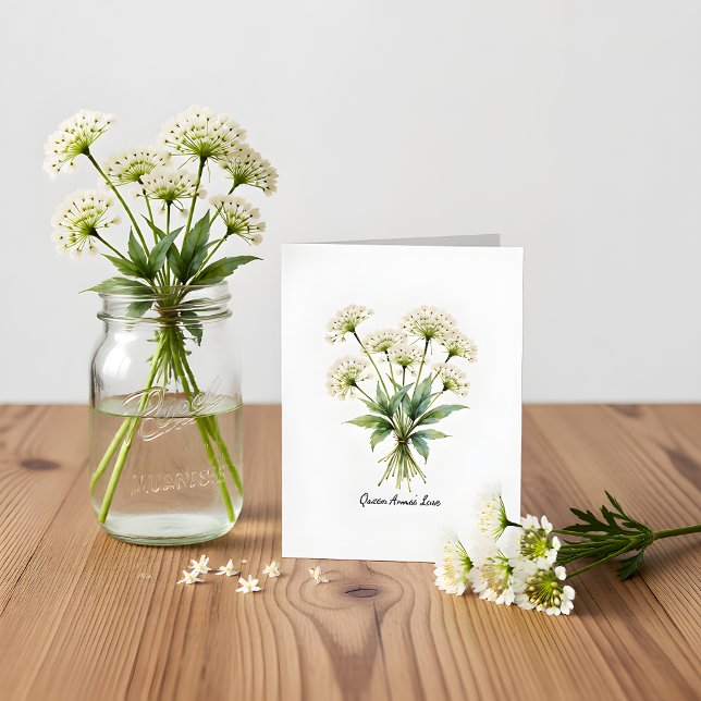 Queen Anne's Lace Floral Blank Note Card (Subido por el creador)