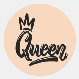Queen auto love cita a pegatina cuadrado