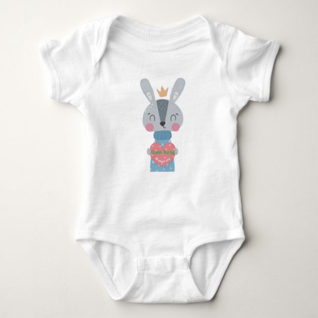 Queen Bunny Baby Jersey Bodysuit (Anverso)