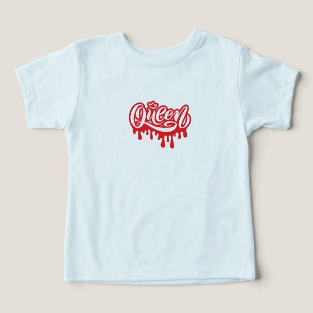 Queen Design – Elegant Royal Crown Typography for  (Diseño delantero )