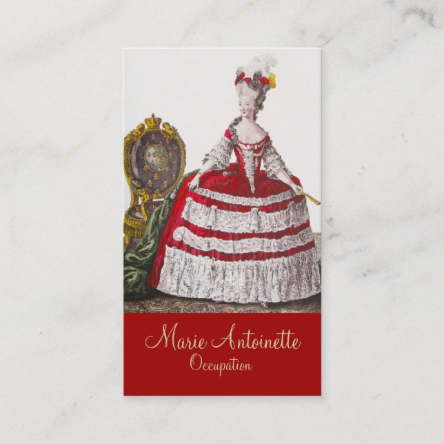 Queen Marie Antoinette ~ Tarjeta de visita (Anverso)