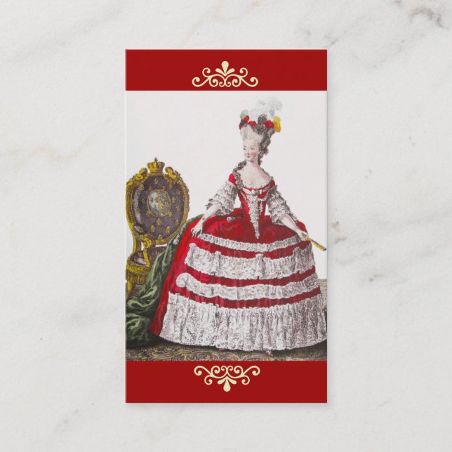 Queen Marie Antoinette ~ Tarjeta de visita (Anverso)