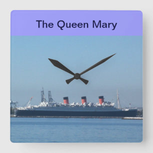 Queen Mary en reloj de pared de Long Beach,