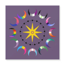Queer Crescent Pride Moons Magnet