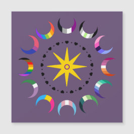 Queer Crescent Pride Moons Magnet
