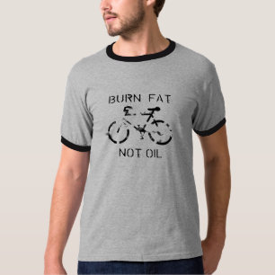 Queme la camiseta del aceite de la grasa no/la