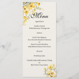 Quenceanera yellow gold Menu
