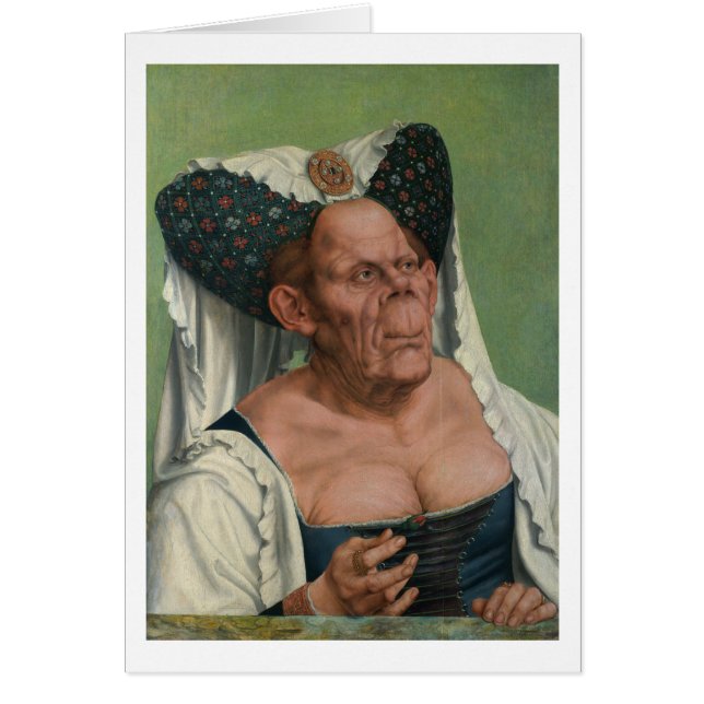 Quentin Massys - mujer mayor grotesca, 1515 (Frente)