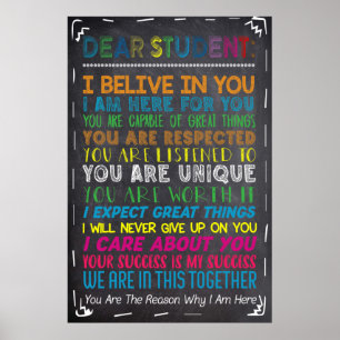 Querida decoración estudiantil Poster